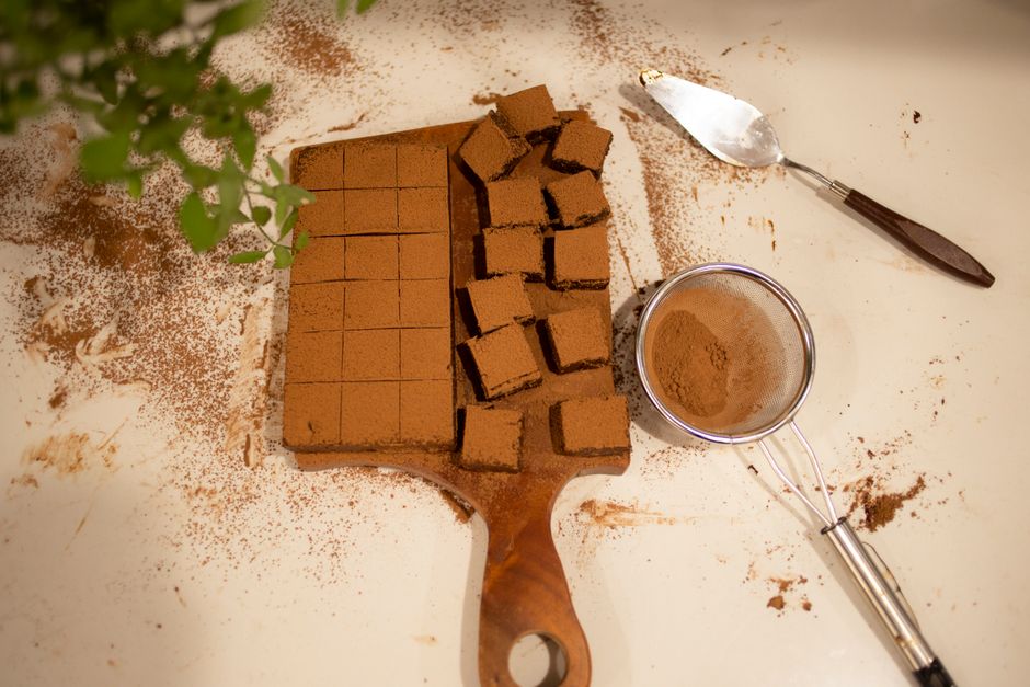 Brownies fondants à découper pour un joli coffret